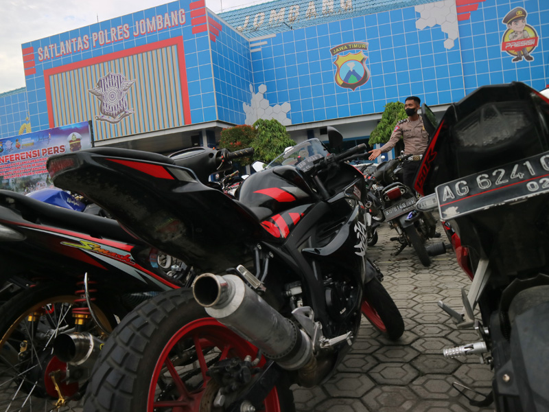 Polisi Amankan 168 Motor Knalpot Brong