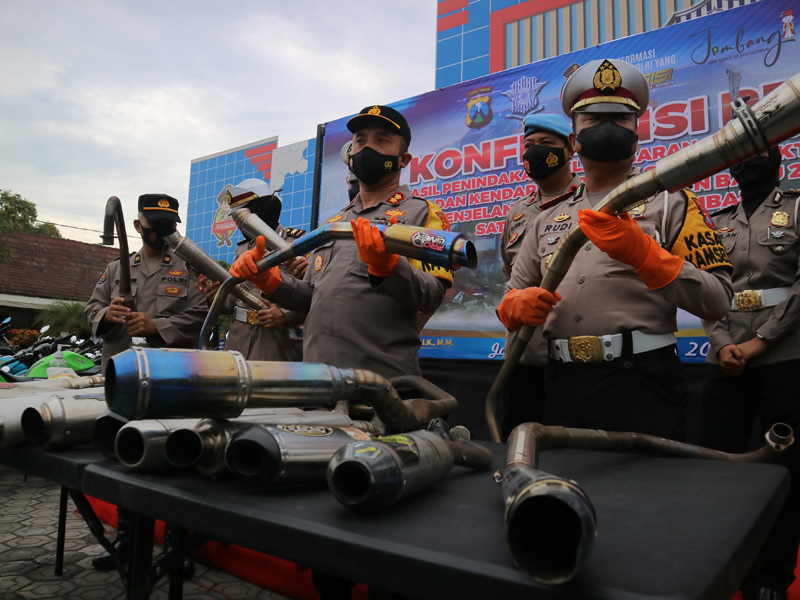 Polisi Amankan 168 Motor Knalpot Brong