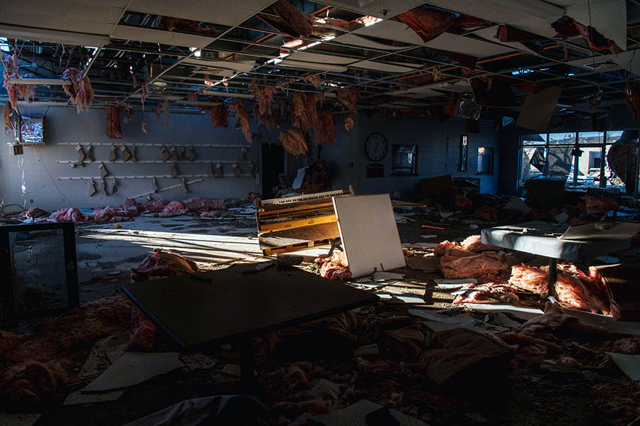 Angin Puting Beliung Merusak Panti Jompo di Arkansas 