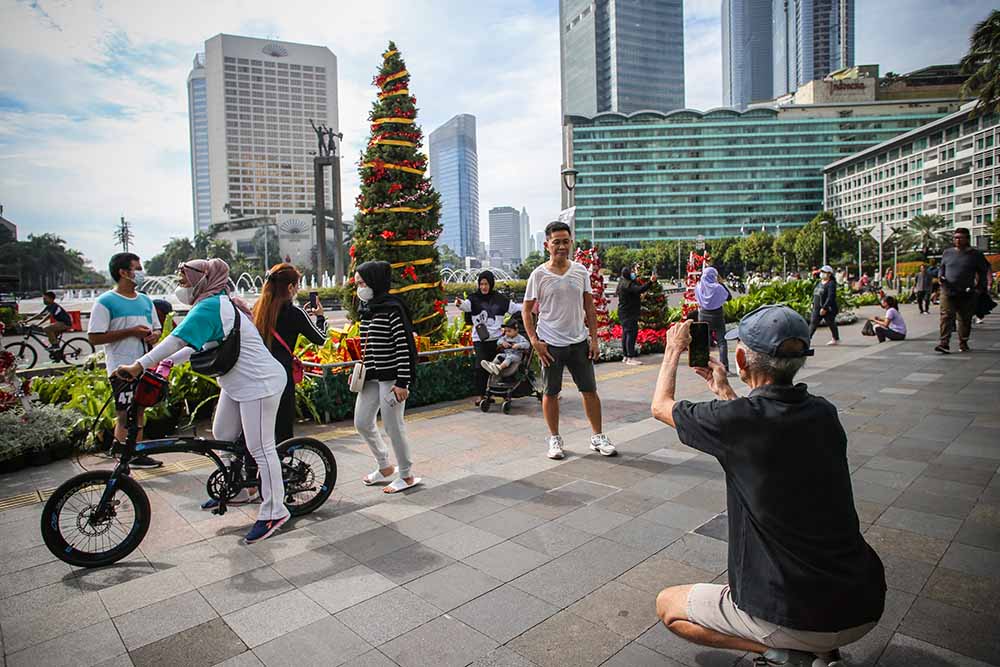 Nusansa Natal di Kawasan Bundaran HI