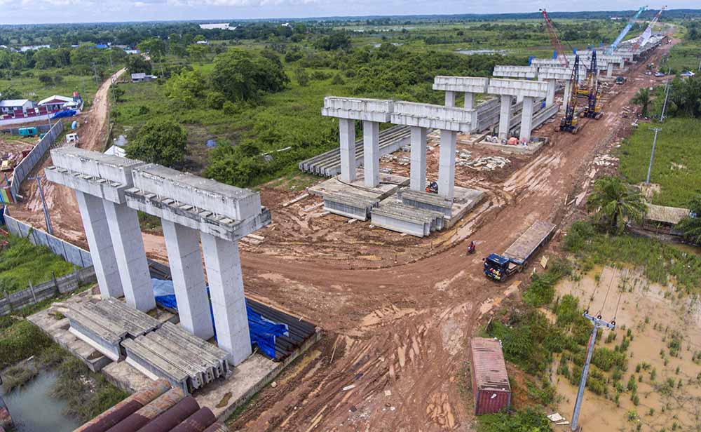Progres Proyek Tol Kapal Betung