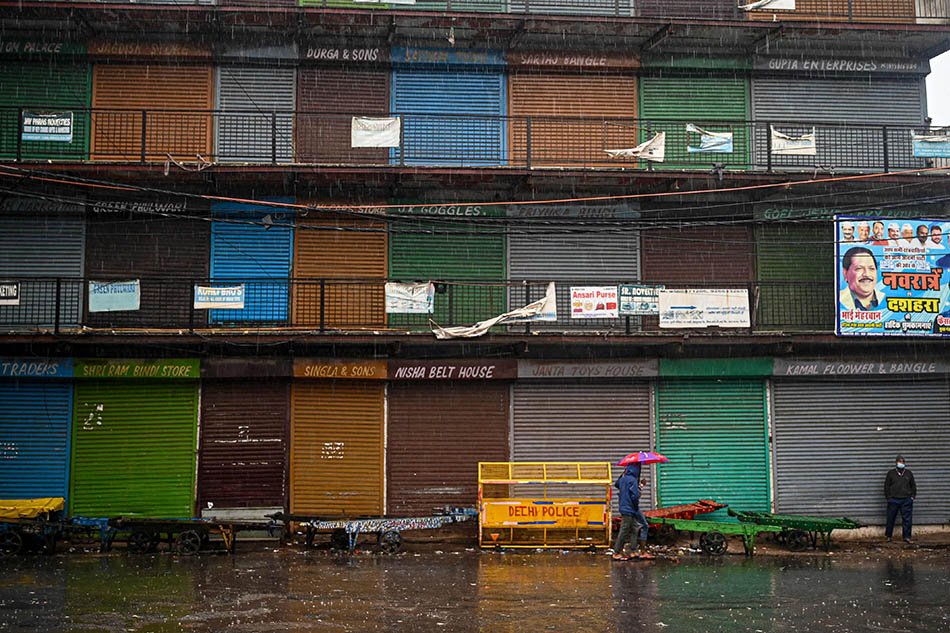 Lockdown Akhir Pekan di New Delhi