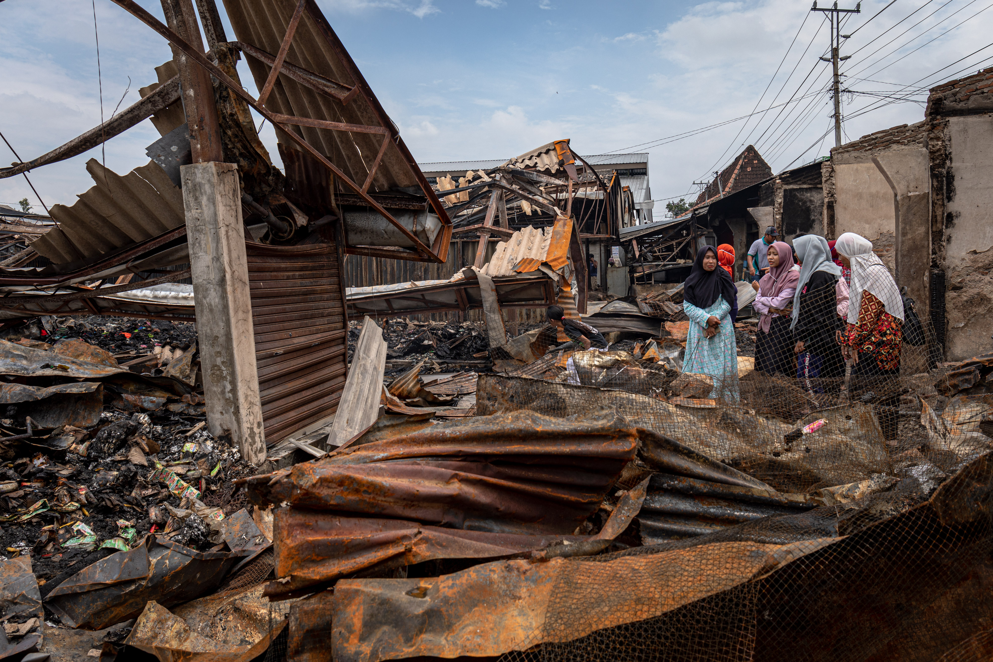 Kondisi Pasar Karangawen Demak Pascakebakaran
