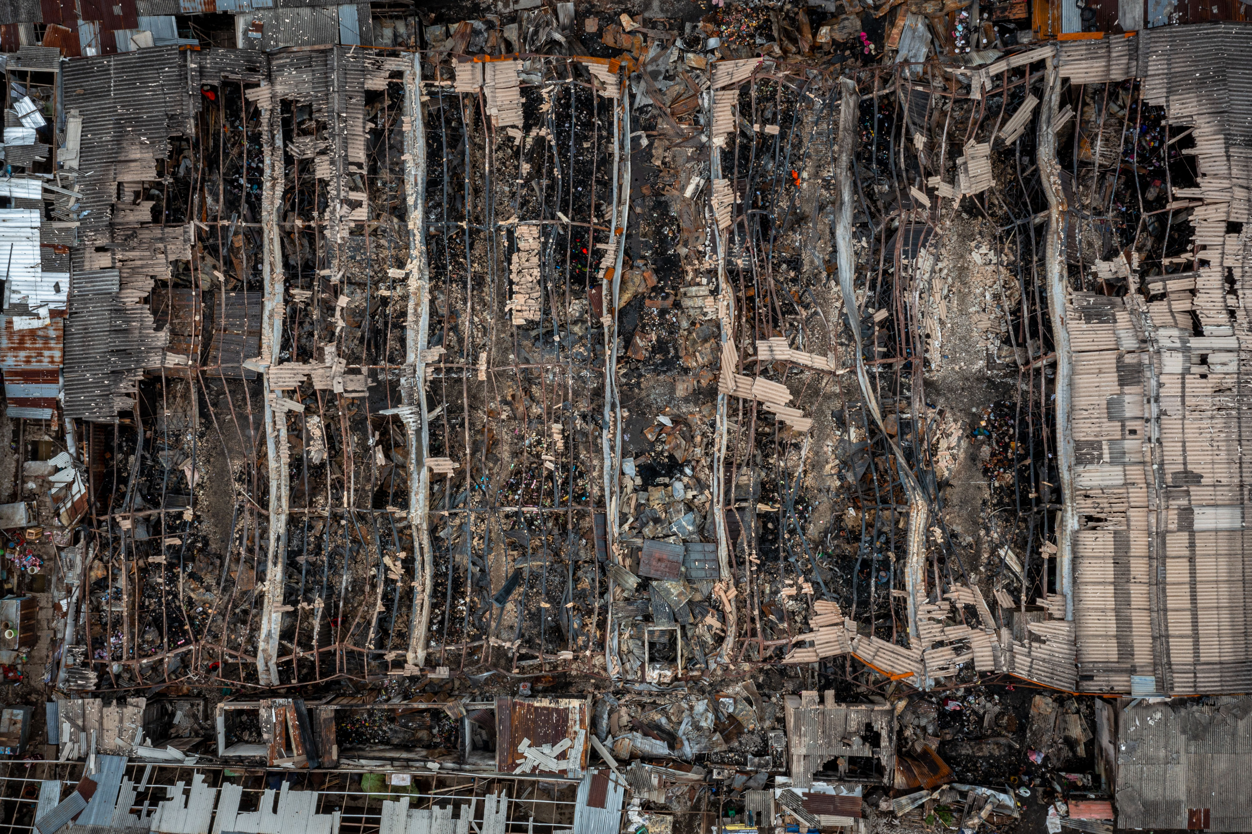 Kondisi Pasar Karangawen Demak Pascakebakaran