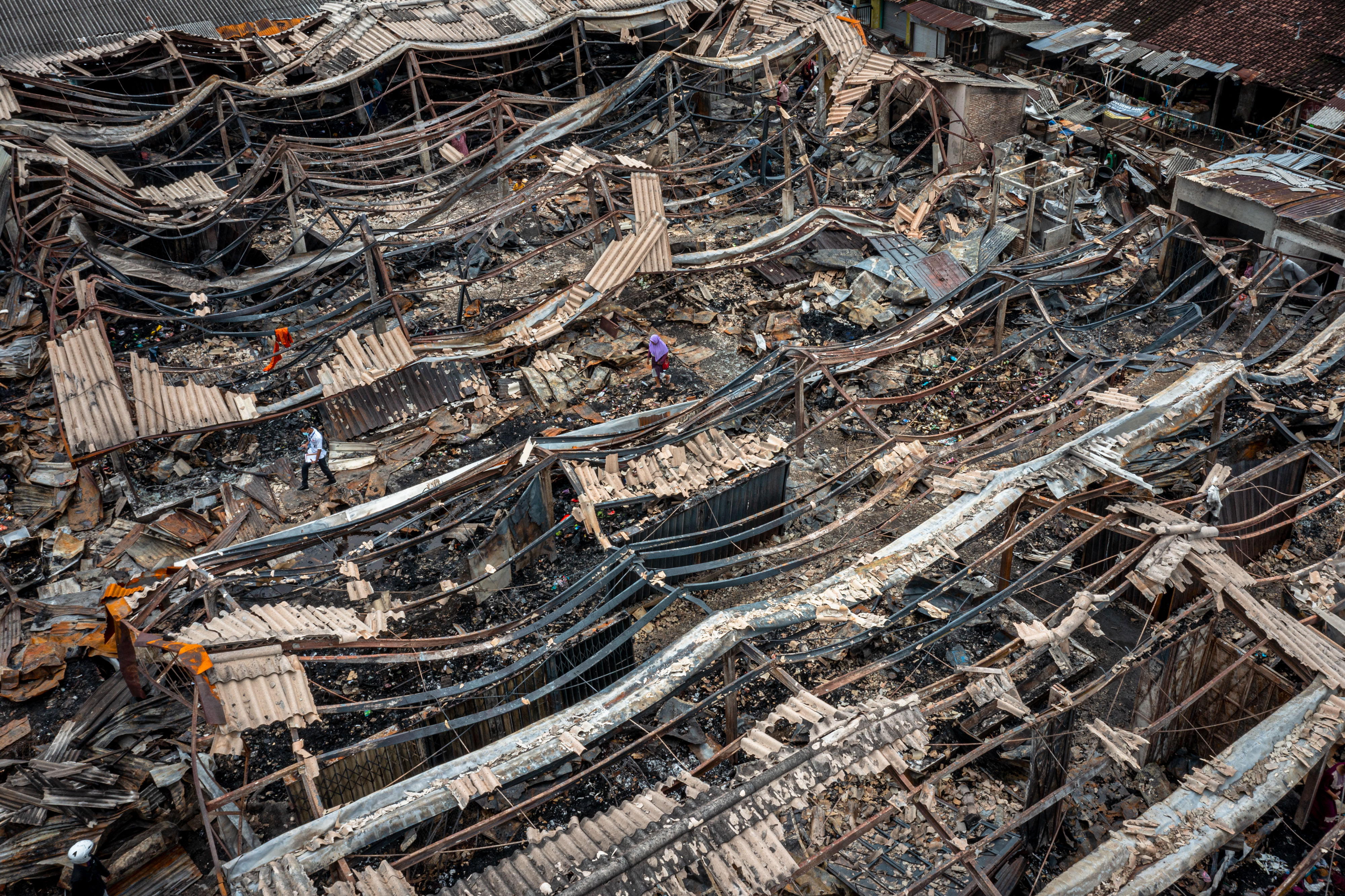 Kondisi Pasar Karangawen Demak Pascakebakaran