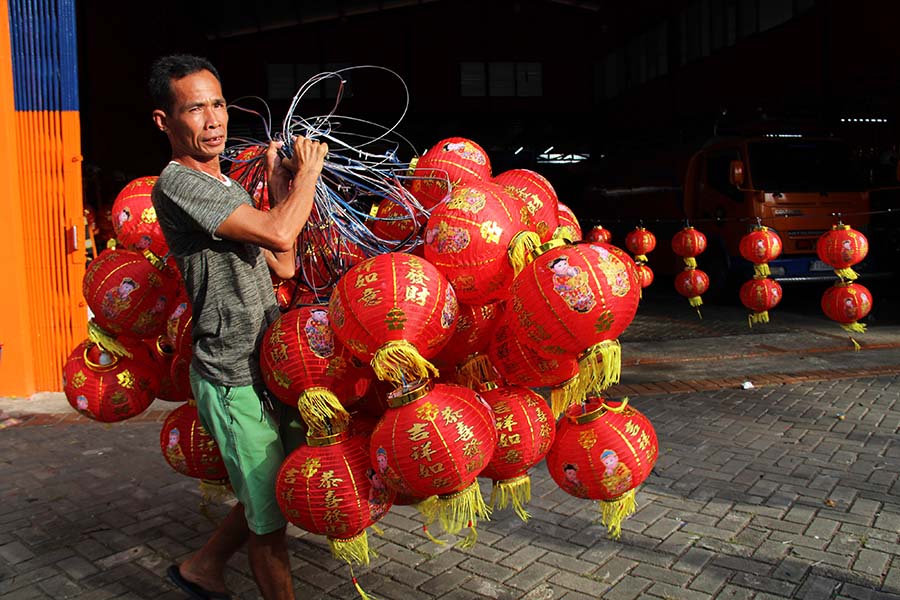 Damkar Panca Bhakti Siapkan Tempat Swafoto Bernuansa Imlek 