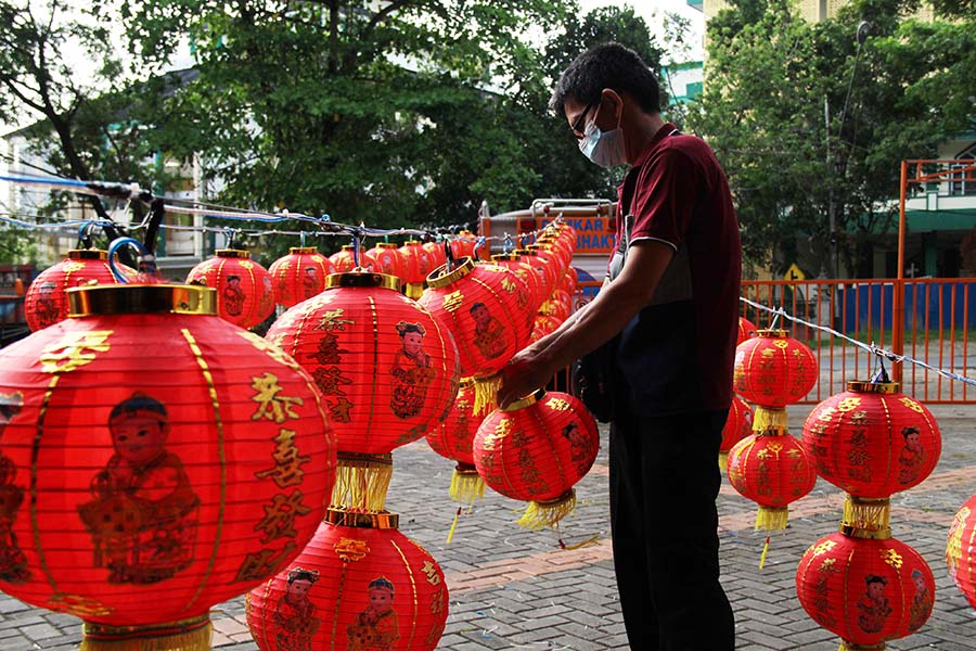 Damkar Panca Bhakti Siapkan Tempat Swafoto Bernuansa Imlek 