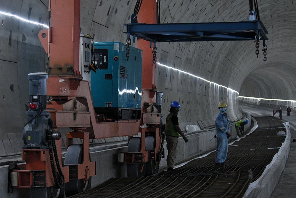 Progres Pembangunan Tunnel Kereta Cepat Jakarta - Bandung