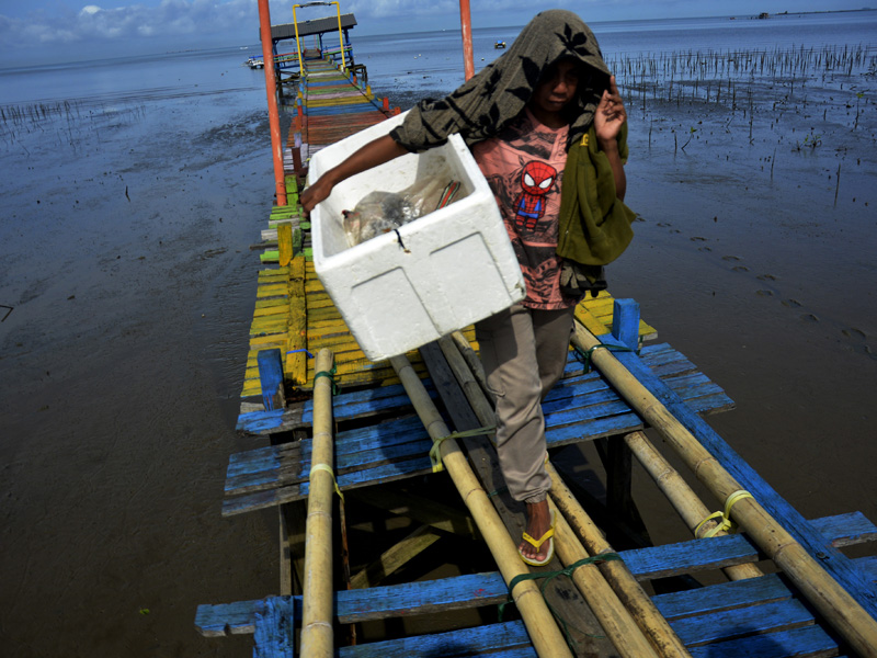 Jembatan Desa Nelayan Rusak