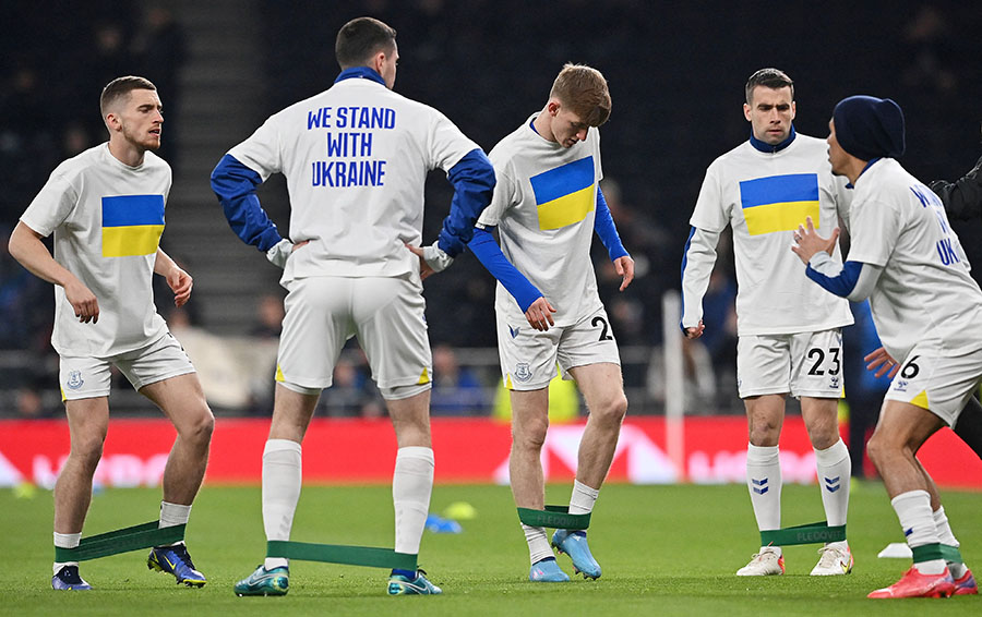 Penghormatan dari Liga Inggris untuk Ukraina  