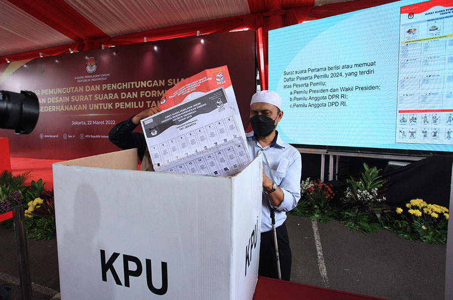 KPU Gelar Simulasi dengan Surat Suara yang Disederhanakan