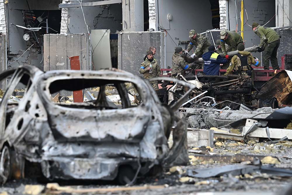 Rocket Rusia Meluluhlantakkan Kota Kyiv