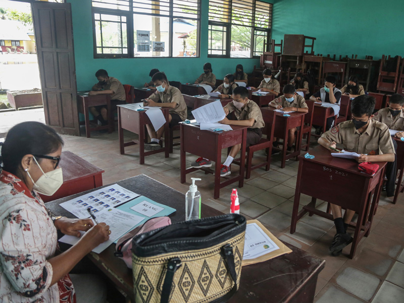 Ujian Sekolah Tatap Muka Di Palangkaraya
