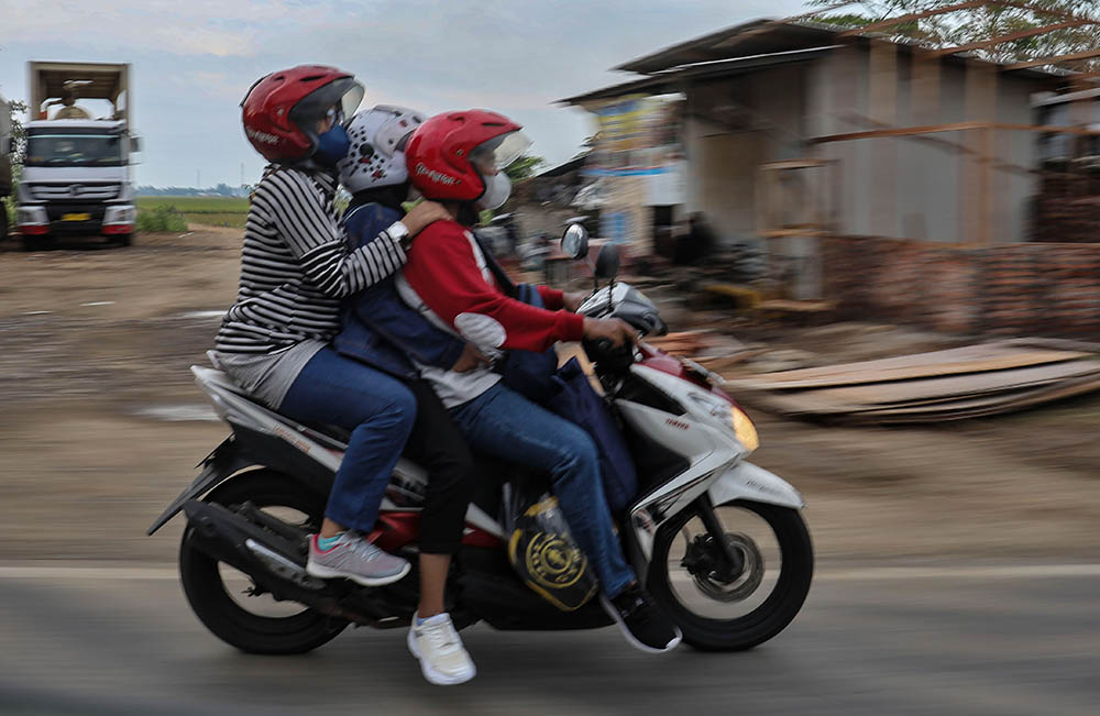 Pemudik Sepeda Motor Mulai Ramai