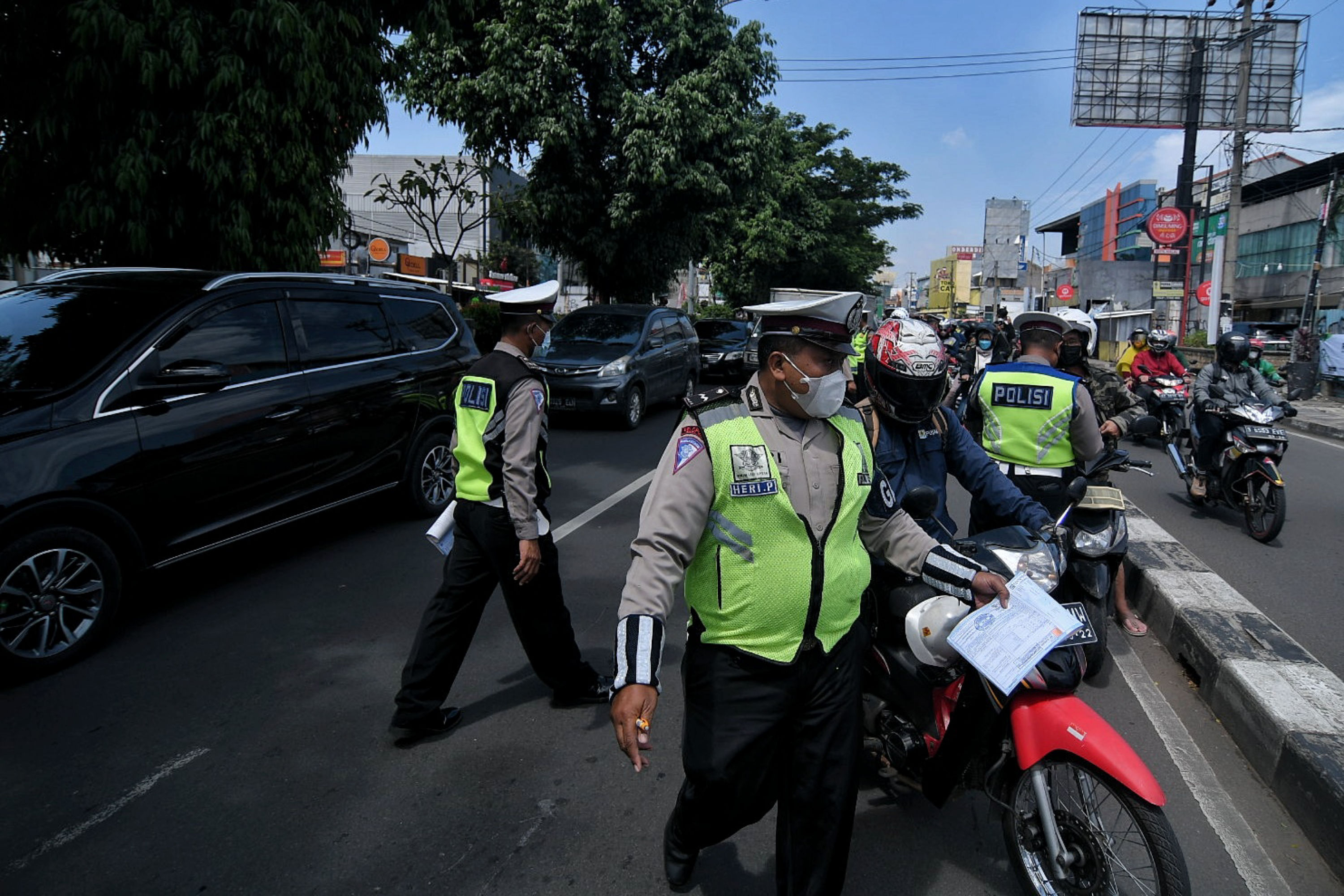 Razia Kendaraan Roda Dua di Depok