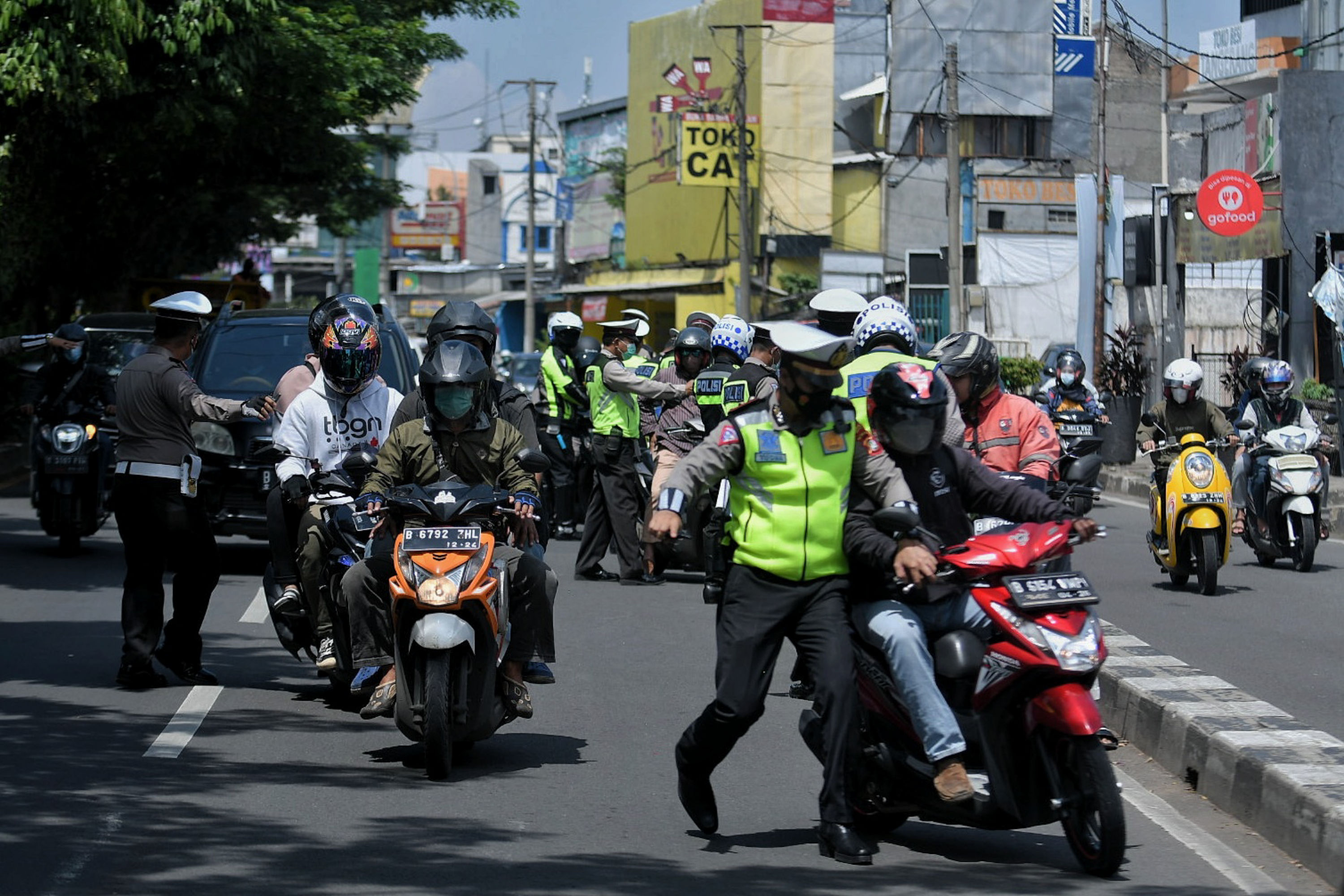 Razia Kendaraan Roda Dua di Depok