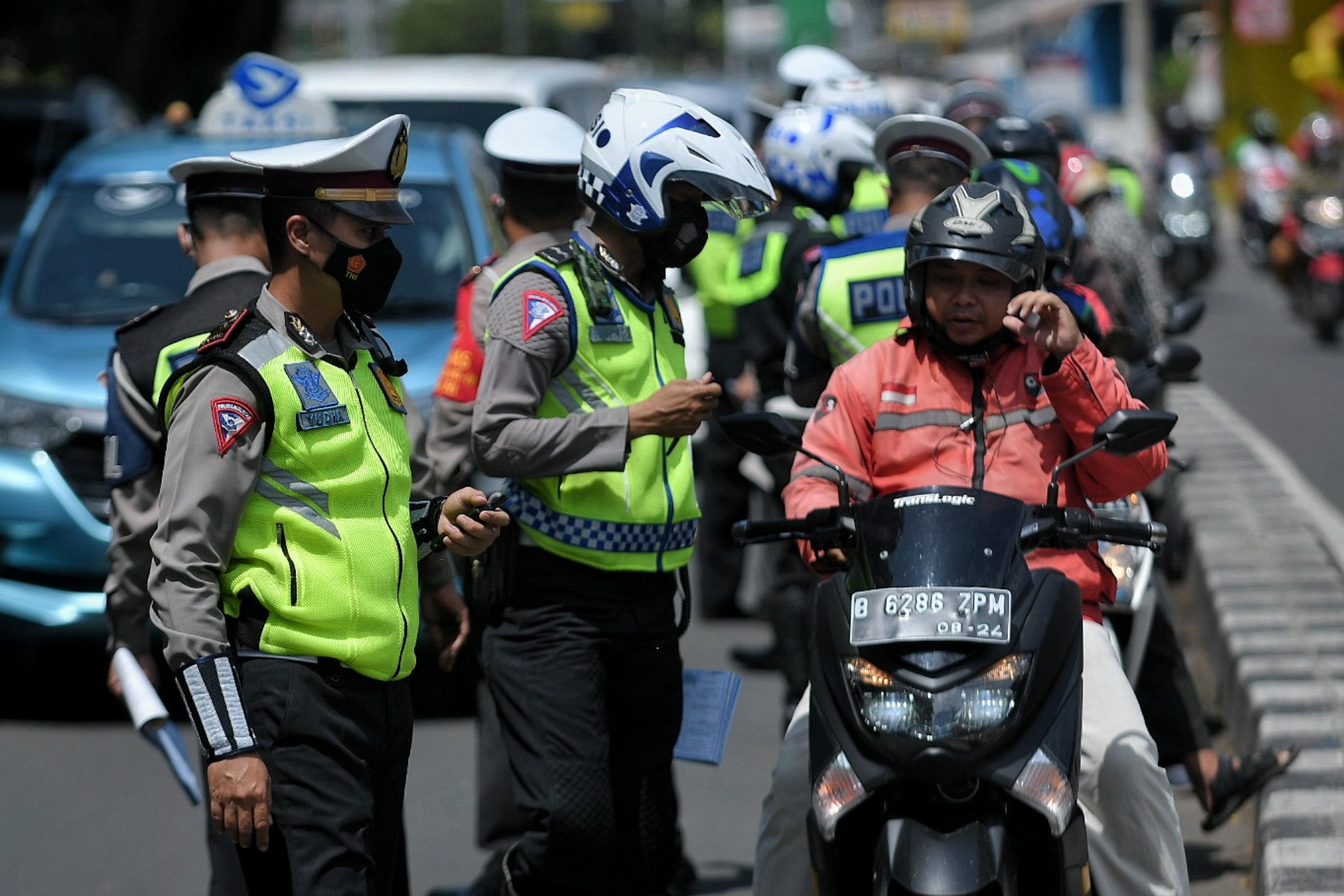 Razia Kendaraan Roda Dua di Depok