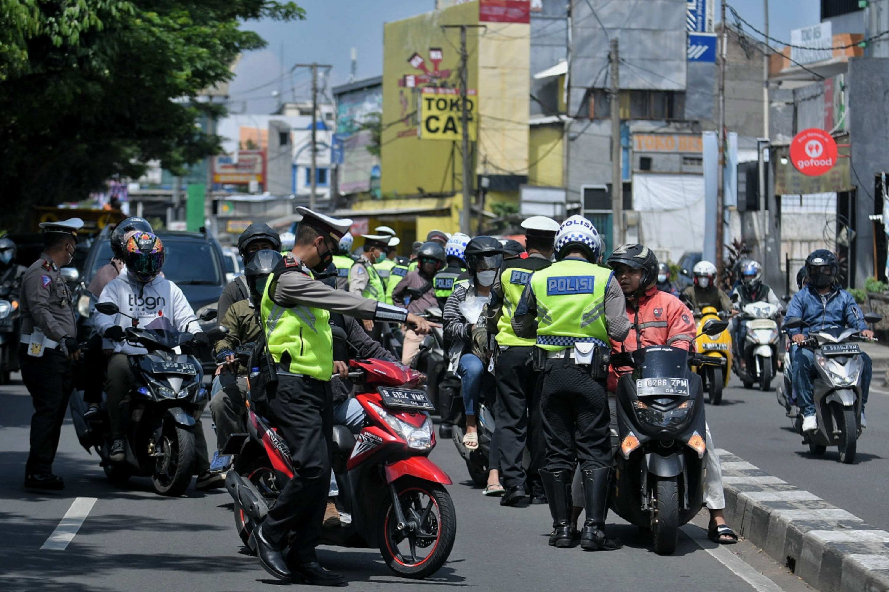 Razia Kendaraan Roda Dua di Depok