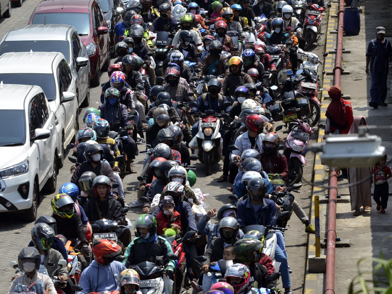 Arus Balik Sepeda Motor Pelabuhan Bakauheni