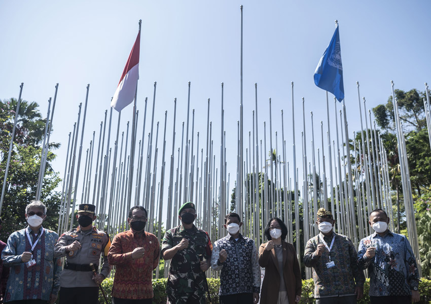 Upacara Pengibaran Bendera GPDRR 2022