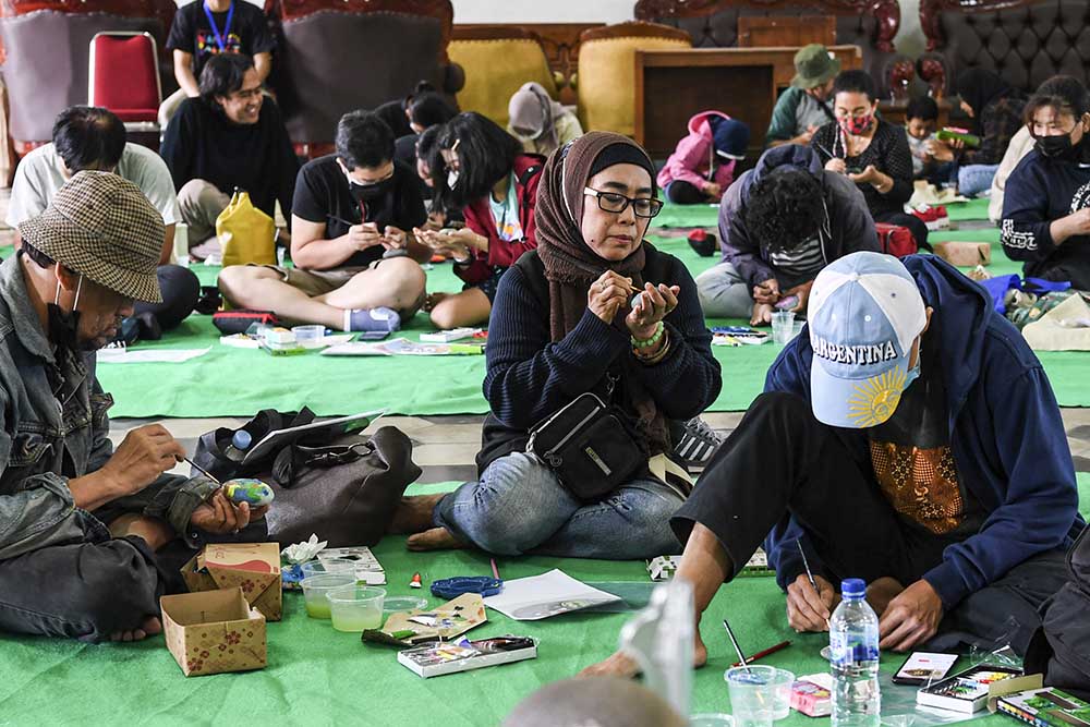 Kreasi Seni Lukis di Batu Kali