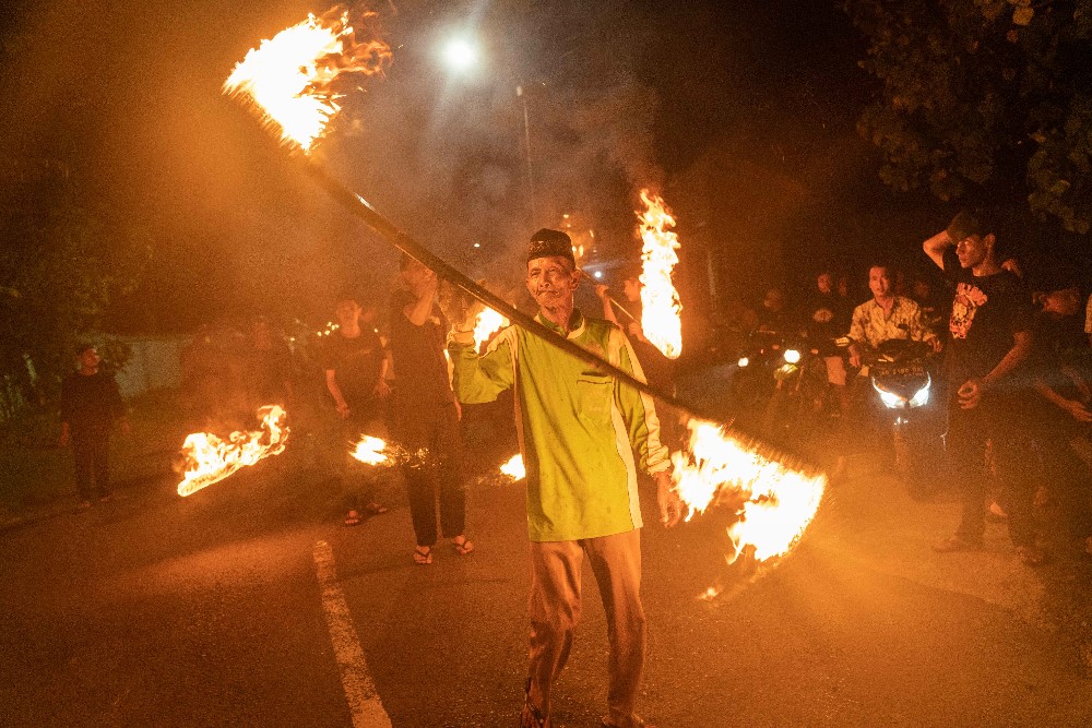 Masjid Sabilur Rosyad Bantul Menggelar Pawai Obor untuk Memeriahkan Malam Takbiran Idul Fitri 1443 H