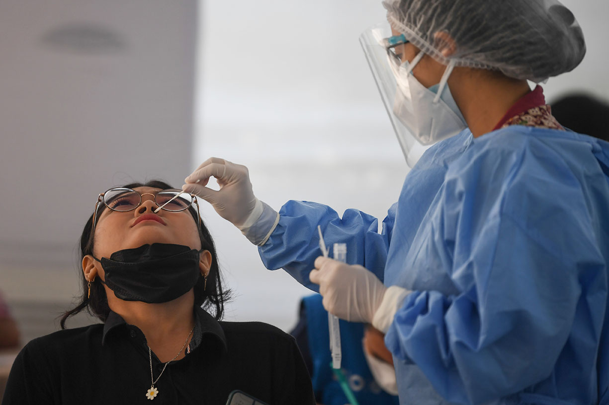 Tes Usap Bagi Petugas dan Delegasi GPDRR 2022 di Nusa Dua Bali 