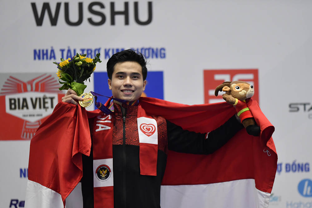 Wushu Putra Indonesia Raih Emas
