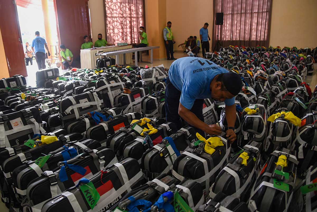 Jamaah Calon Haji Kloter Pertama Embarkasi Medan 