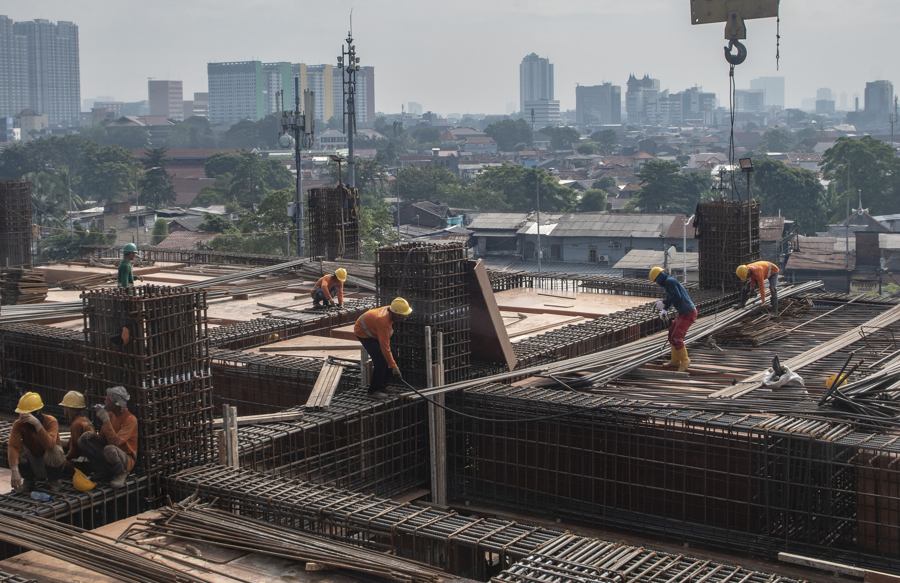 Pembangunan Stasiun Manggarai di Jakarta