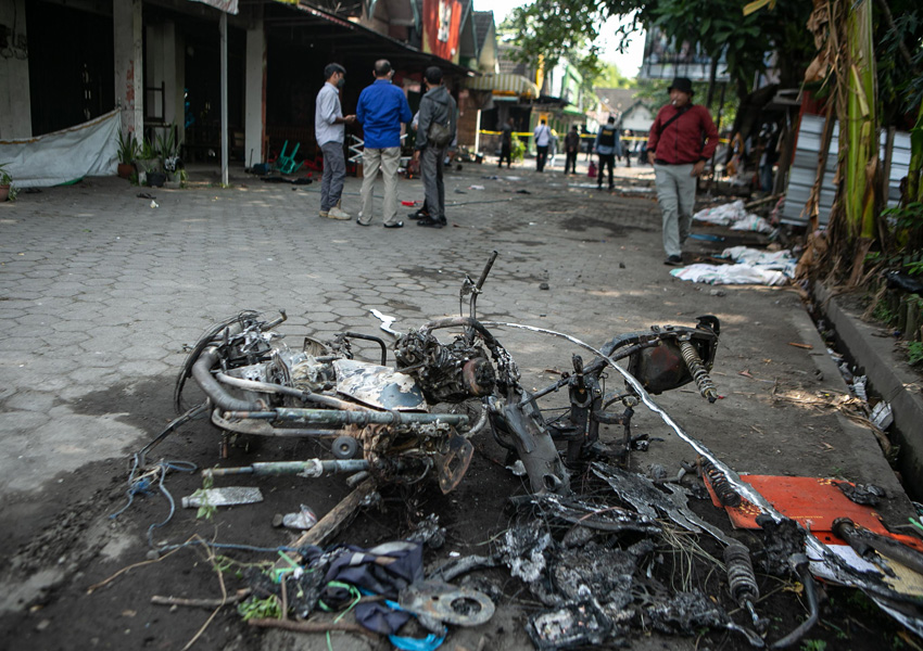Olah TKP Kericuhan Di Sleman