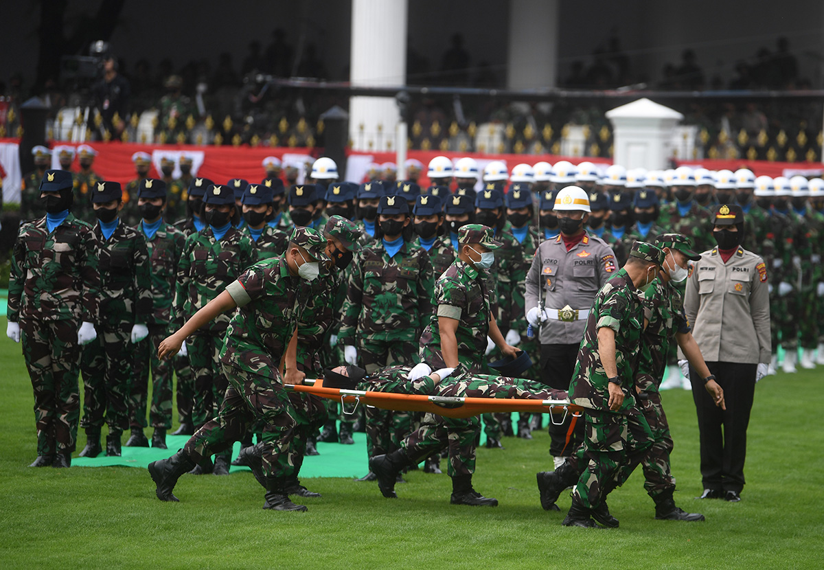 Gladi Upacara HUT ke-77 kemerdekaan RI 