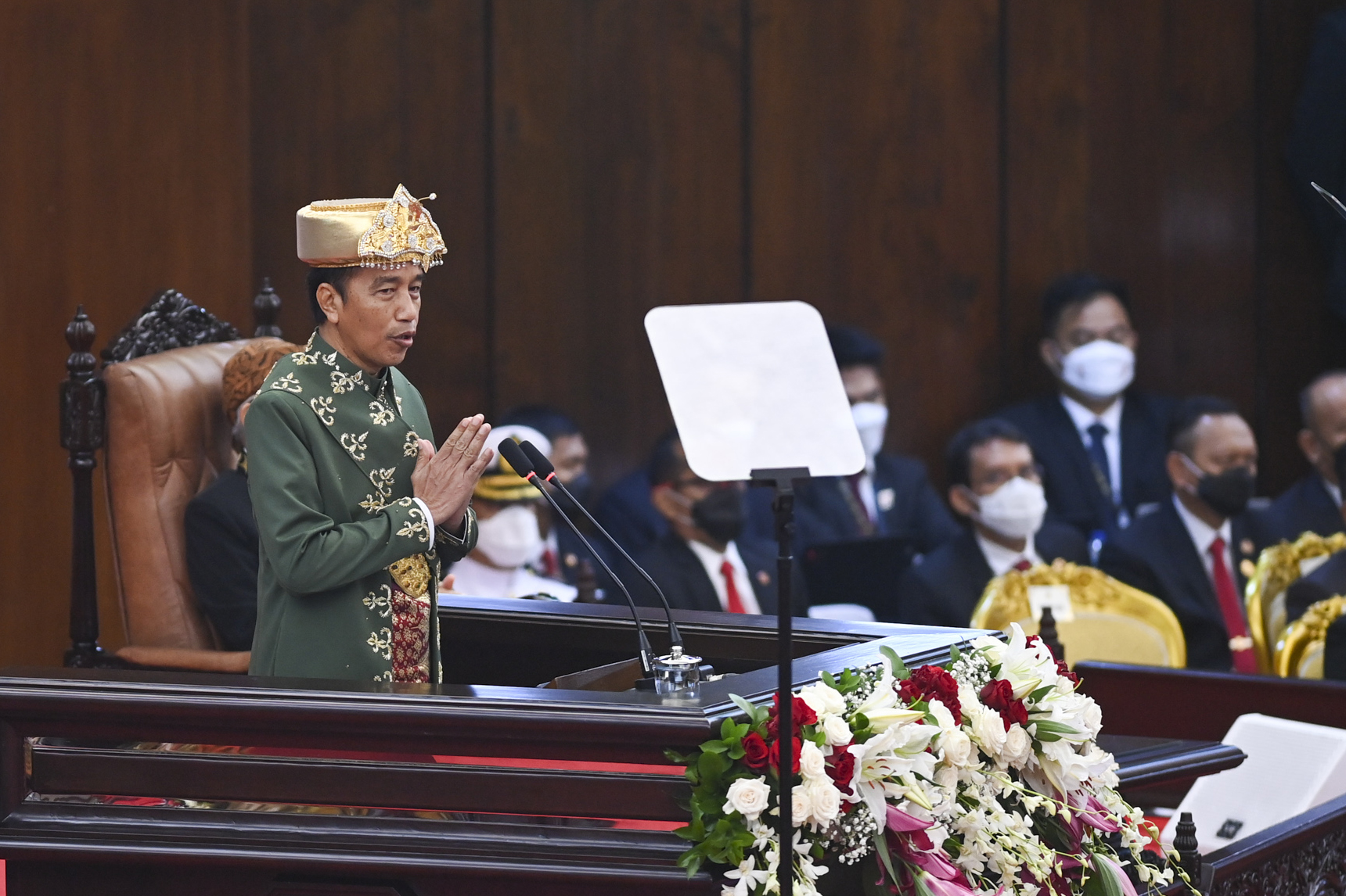 Presiden Joko Widodo menyampaikan pidato kenegaraan sambut Hari Kemerdekaan RI