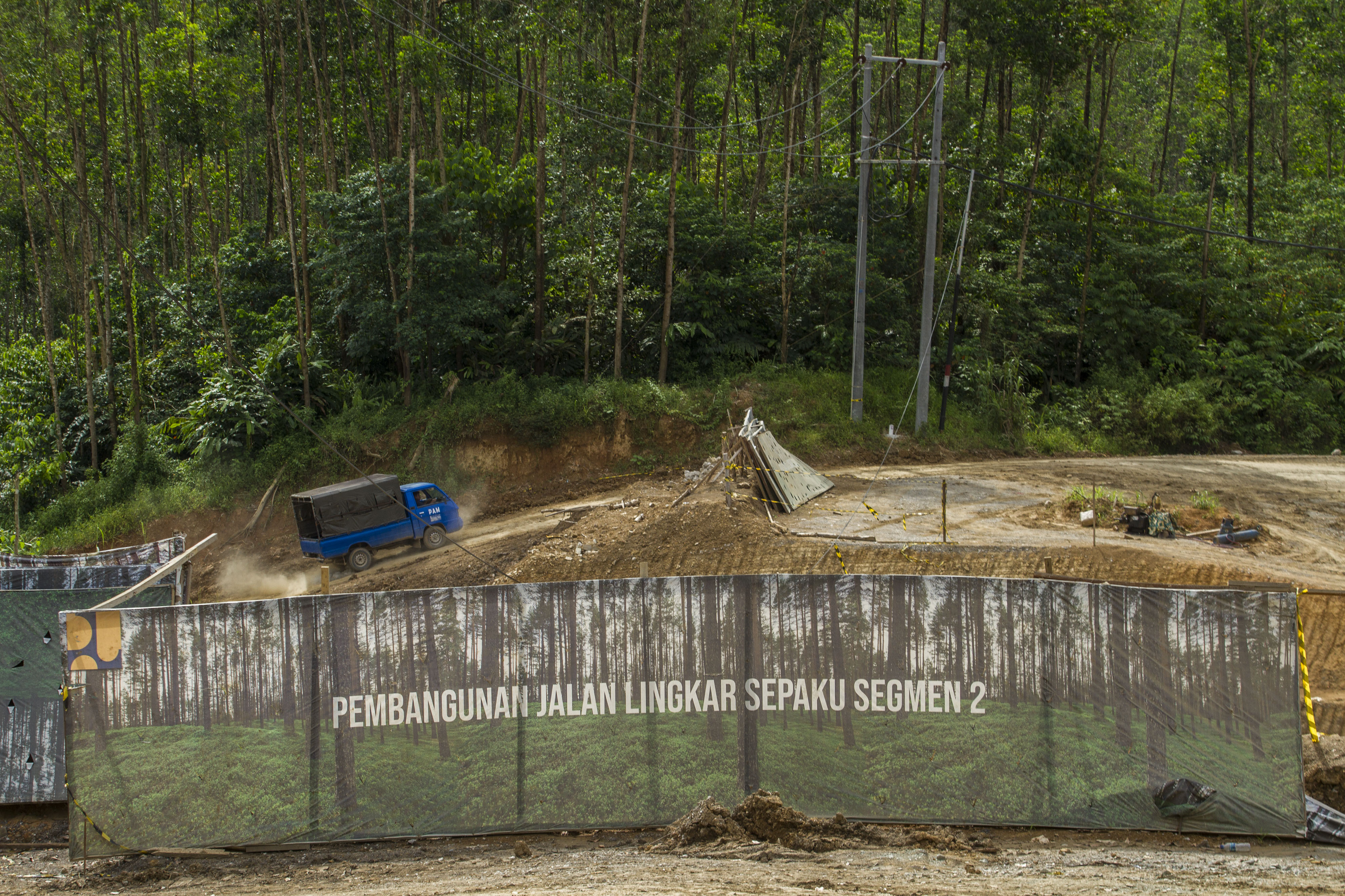 Pembangunan Jalan Lingkar Sepaku Segmen 2 di IKN Nusantara