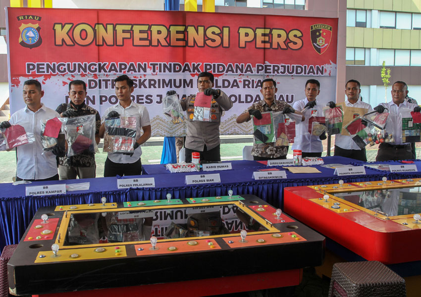 Polda Riau Ungkap Tindak Pidana Perjudian