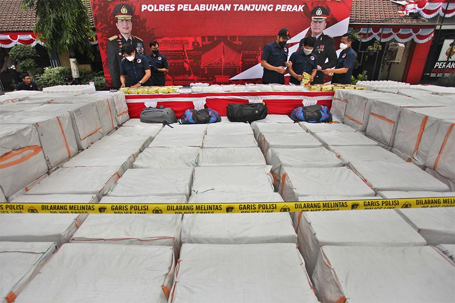 Polres Tanjung Perak Sita sabu 36,3 kg ekstasi 4.997 butir