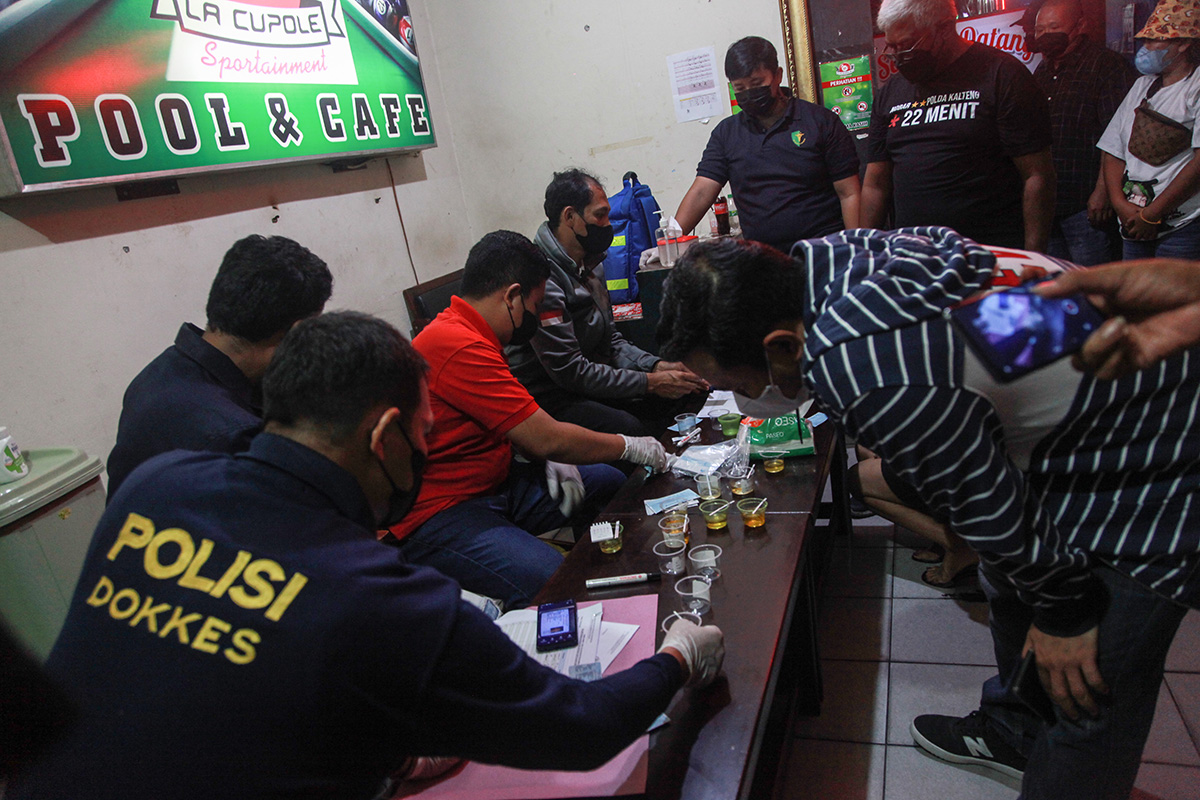 Razia Tes Narkoba  di Palangka Raya