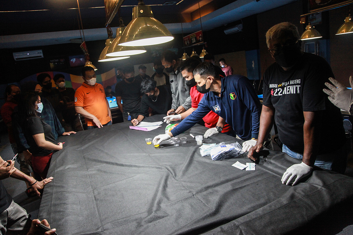 Razia Tes Narkoba  di Palangka Raya