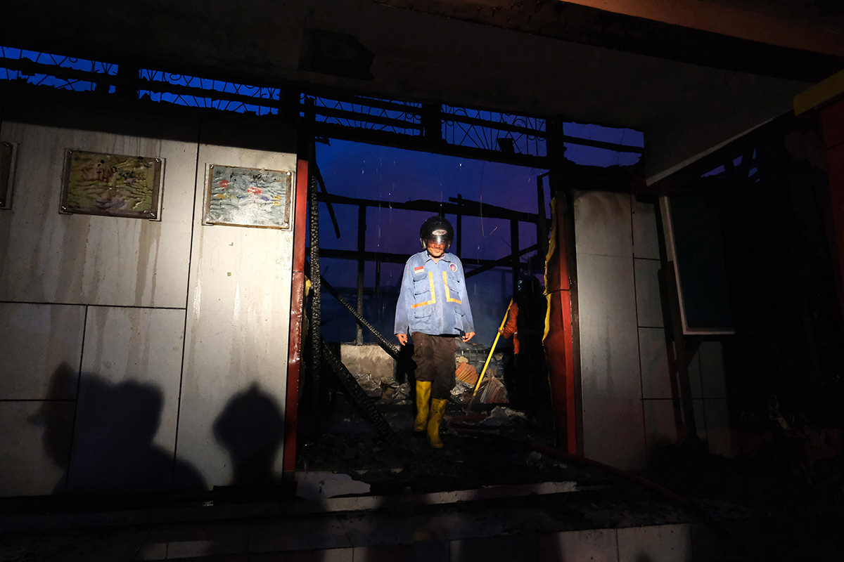 Kebakaran di Kantor Balitbang Kalimantan Barat 