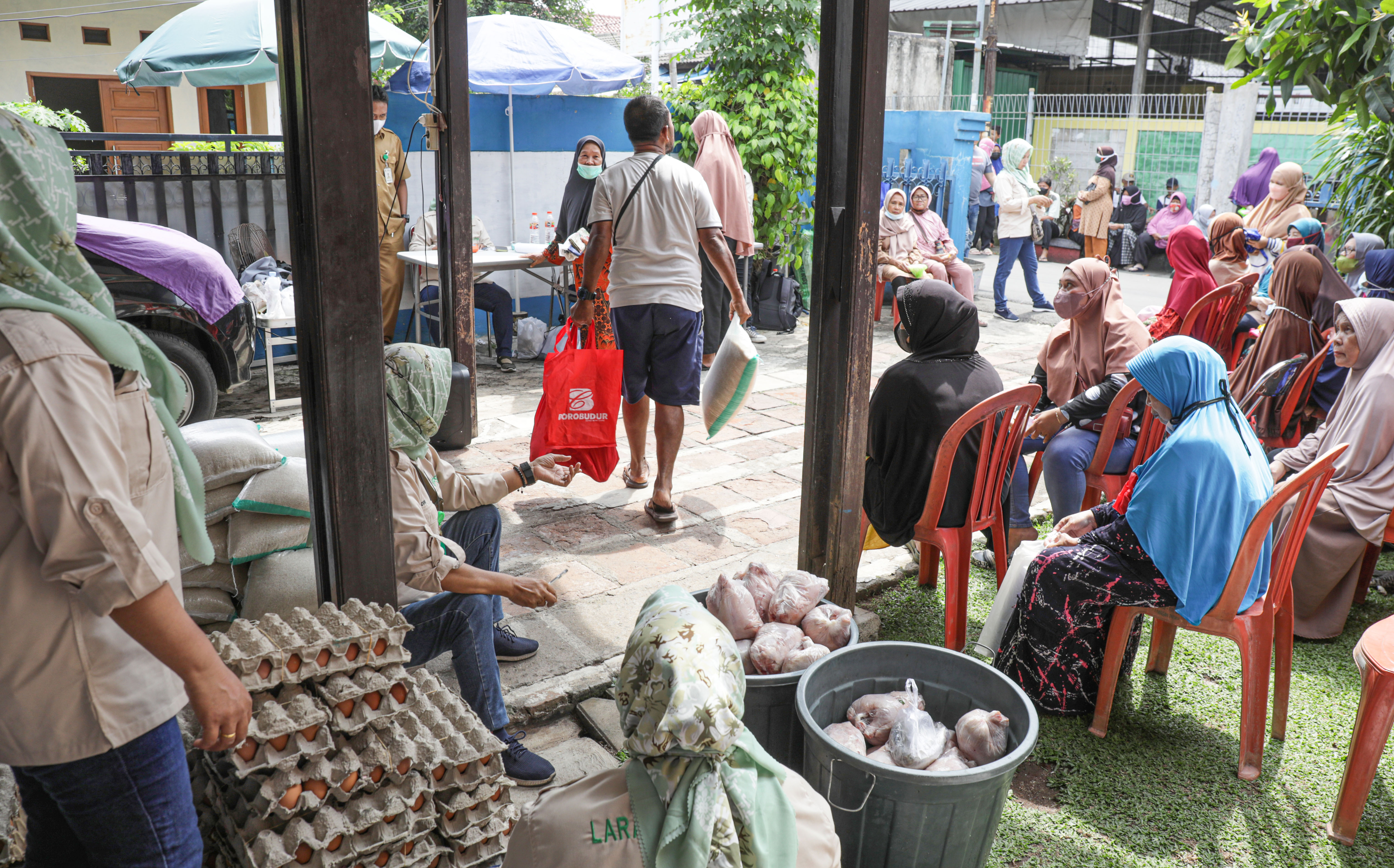 Penyaluran Bantuan Pangan Non Tunai di Tangerang 
