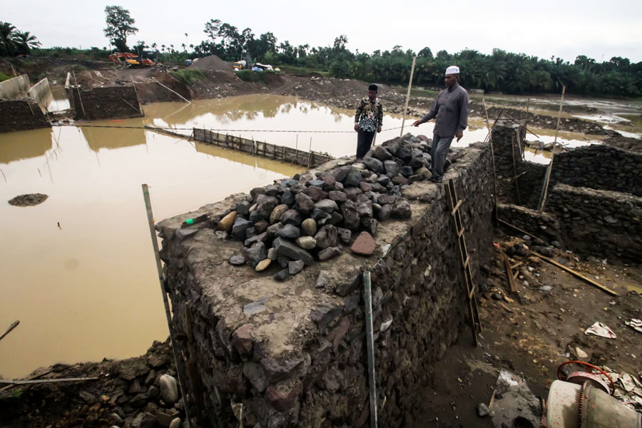 Proses Pembangunan Bendungan Krung Pase Aceh Lamban