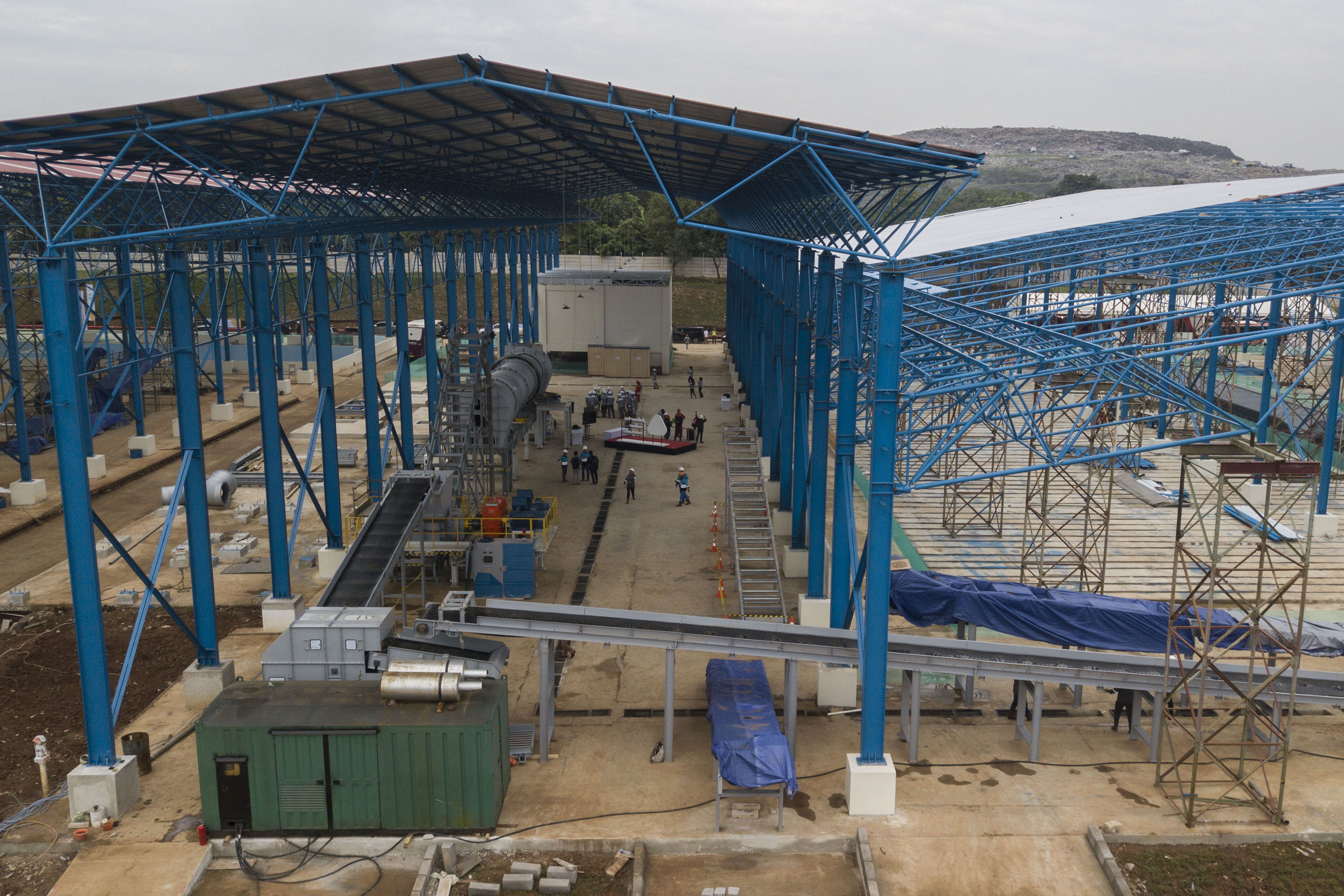 Progres Pembangunan Tempat Pengolahan Sampah di Bantargebang