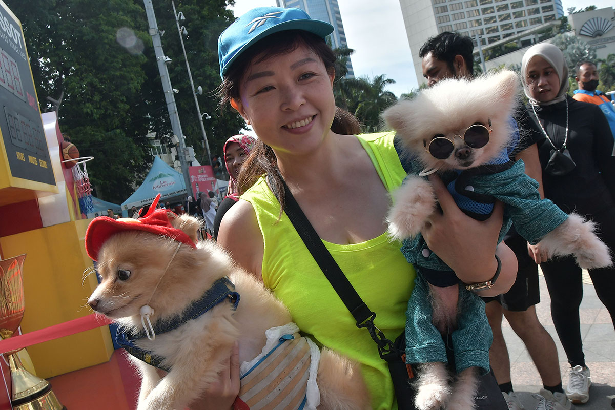 Aksi Protes Pelarangan Hewan Peliharaan di CFD