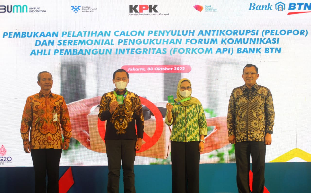 Bank BTN Menggelar Pelatihan Calon Penyuluh Anti Korupsi 
