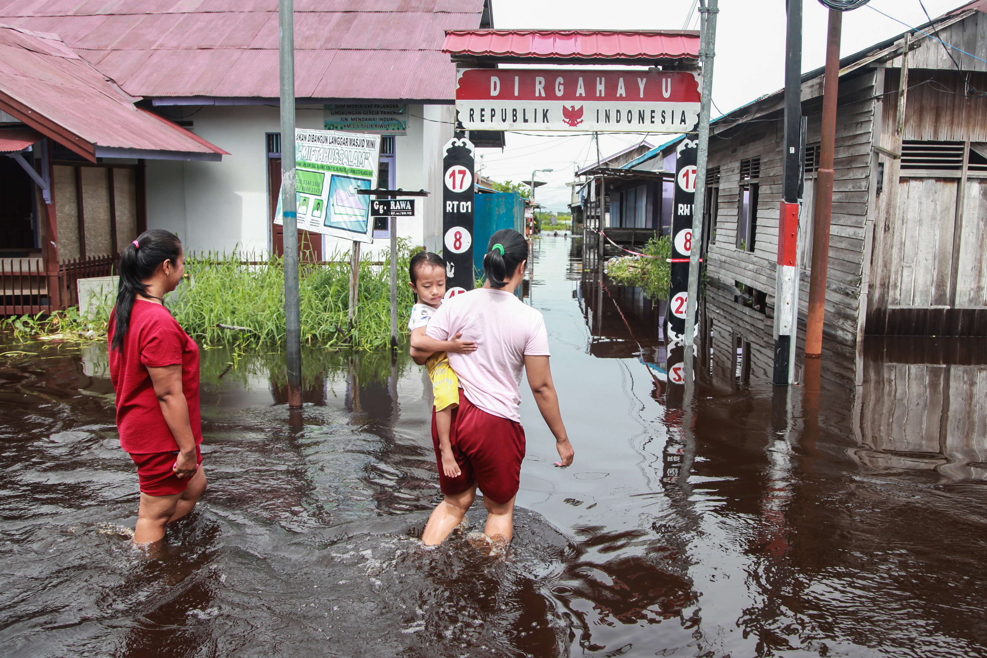 Banjir Luapan Sungai di Palangka Raya