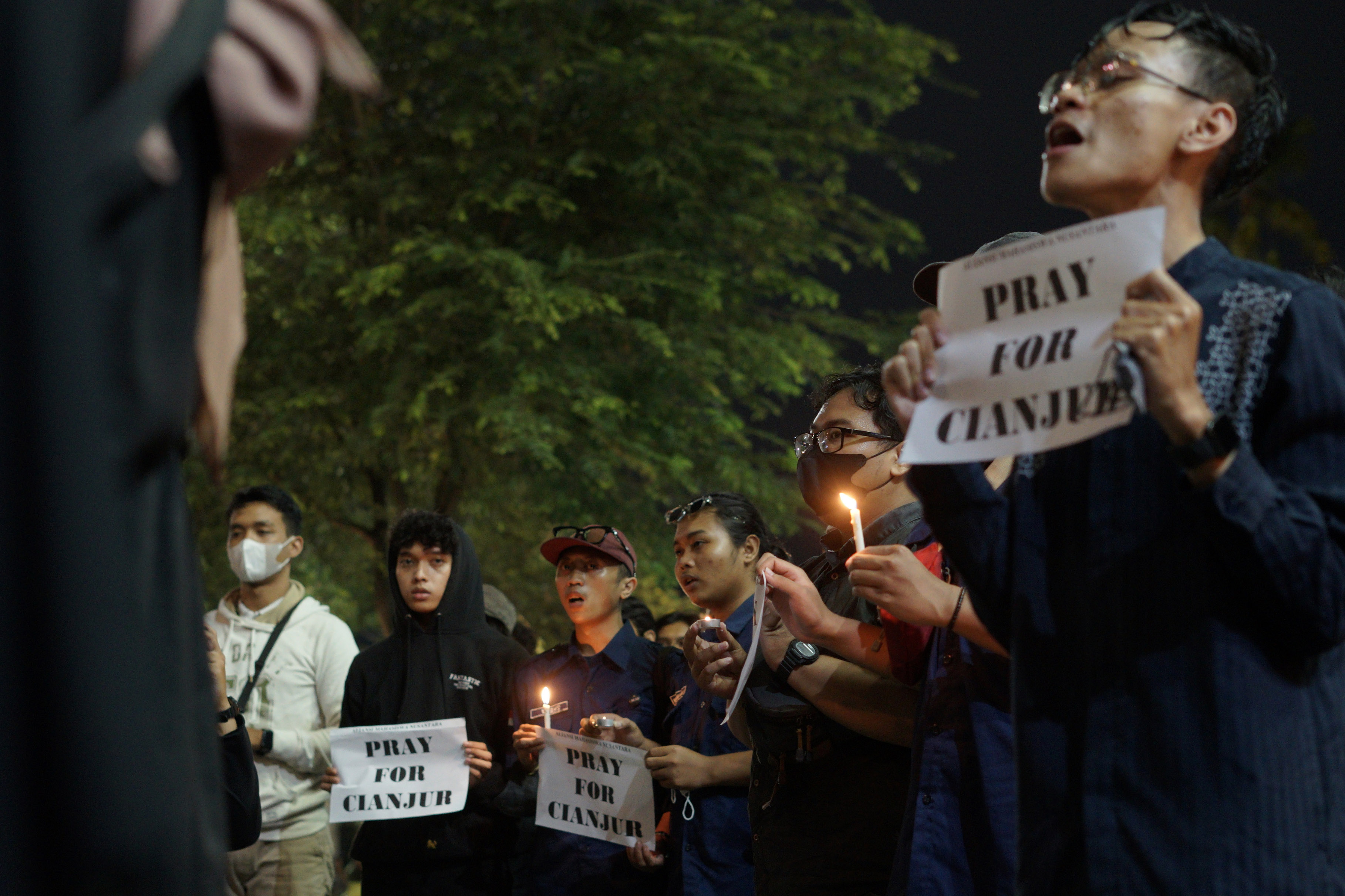 Doa Bersama Aliansi Mahasiswa Nusantara untuk Cianjur