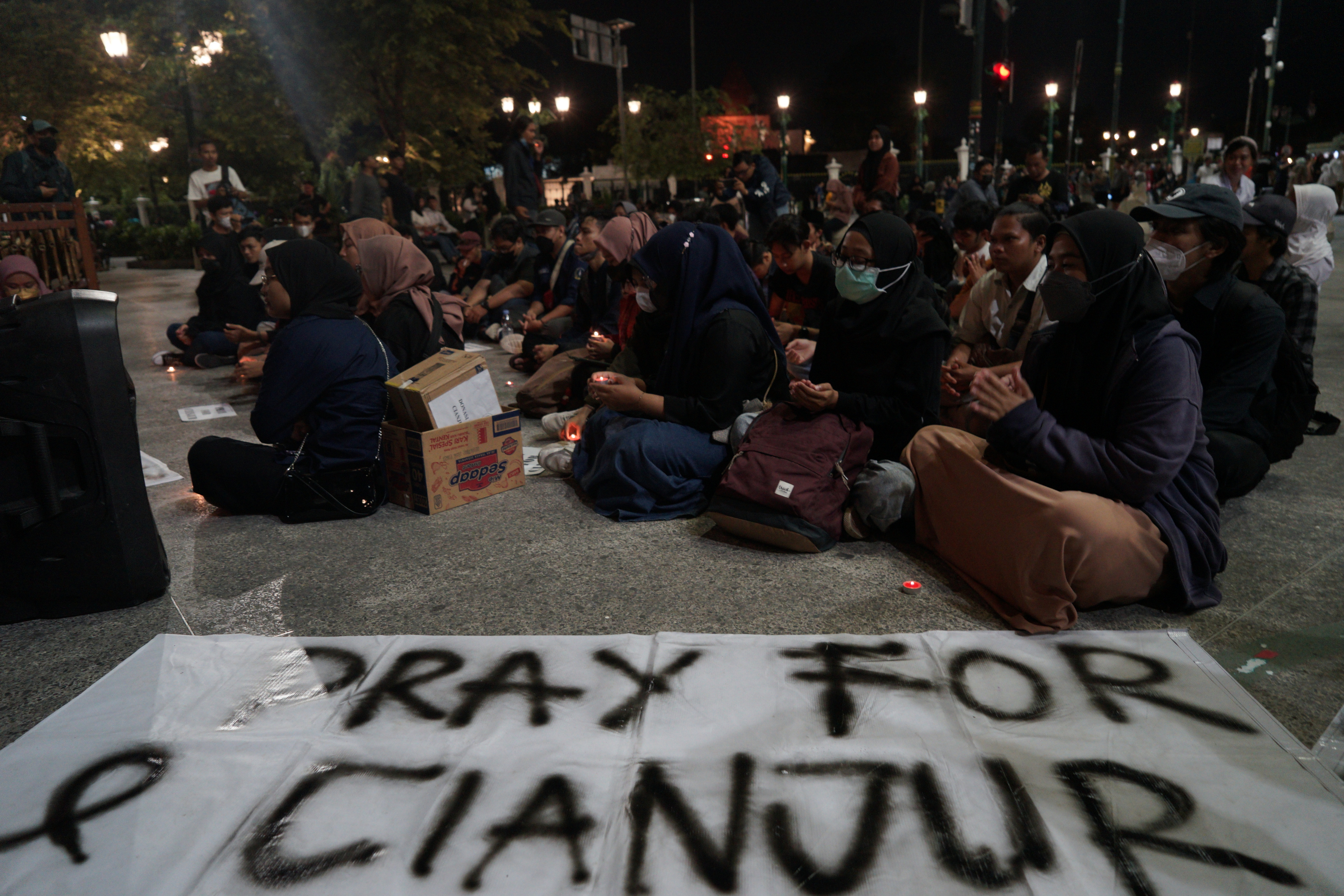 Doa Bersama Aliansi Mahasiswa Nusantara untuk Cianjur