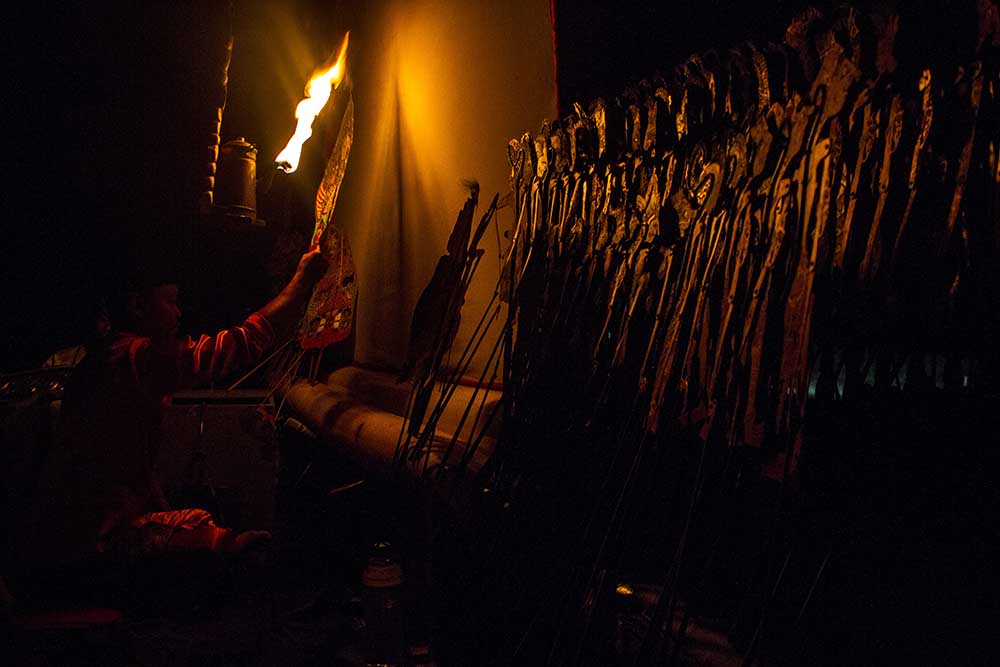 Pementasa Wayang Sampir di Kalimantan Selatan