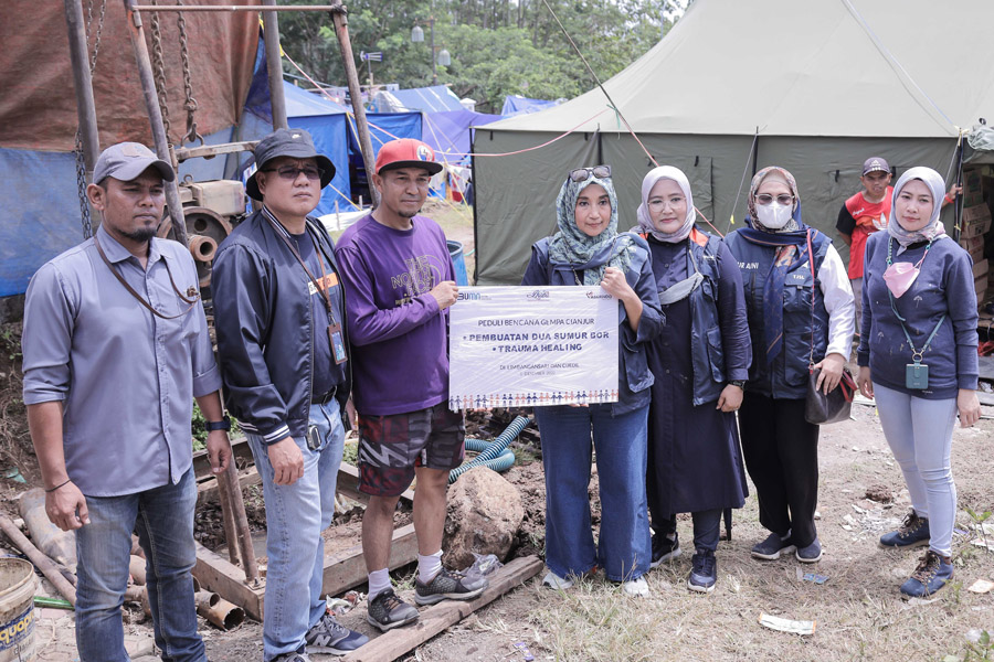 Askrindo Beri Trauma Healing dan Pembuatan Sumur Bor