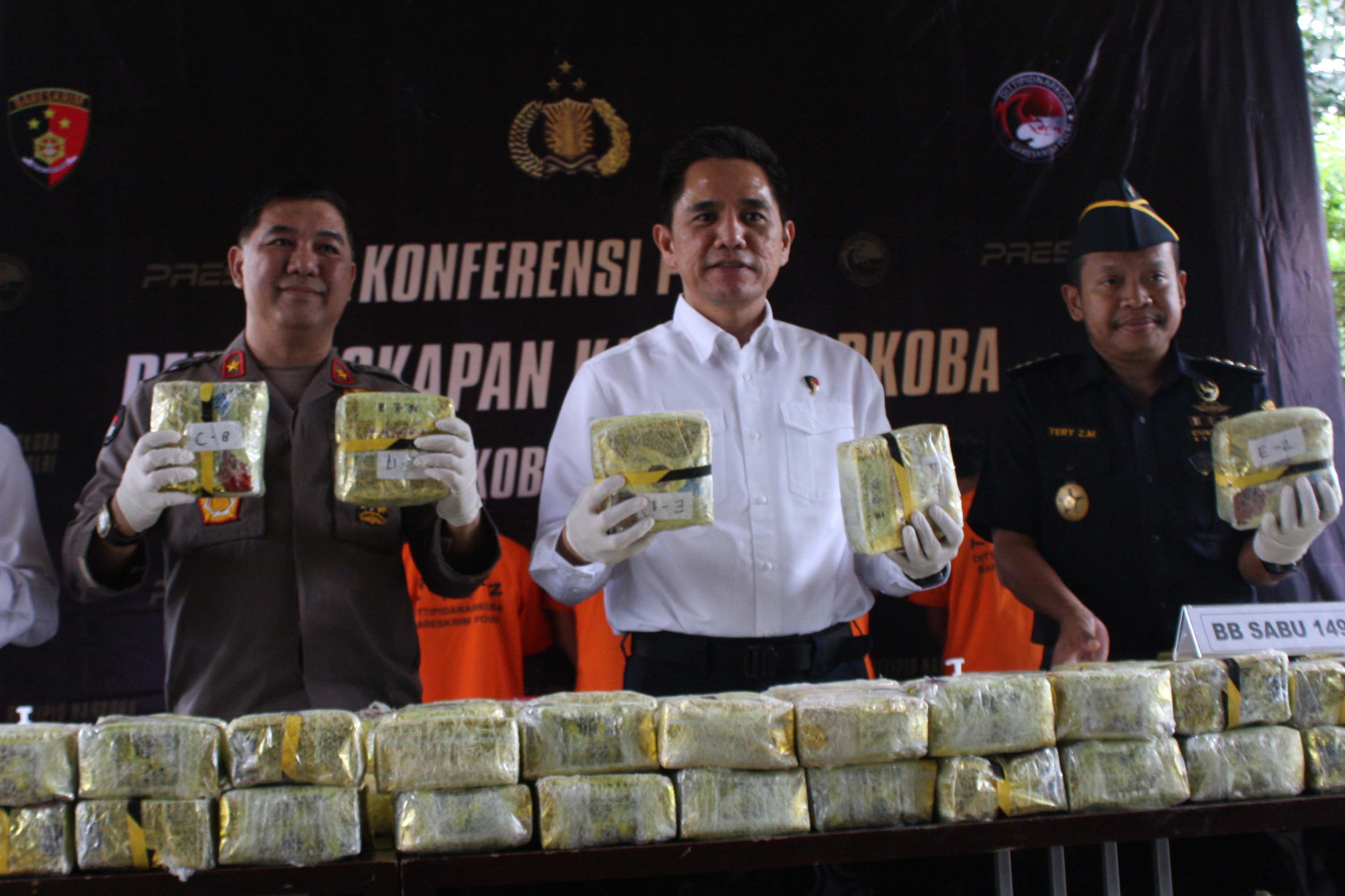 Bareskrim Bongkar Narkotika Sabu Jaringan Malaysia-Aceh Sebanyak 149 Kg